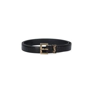 Saint Laurent Cassandre Thin Belt – Black - NWT